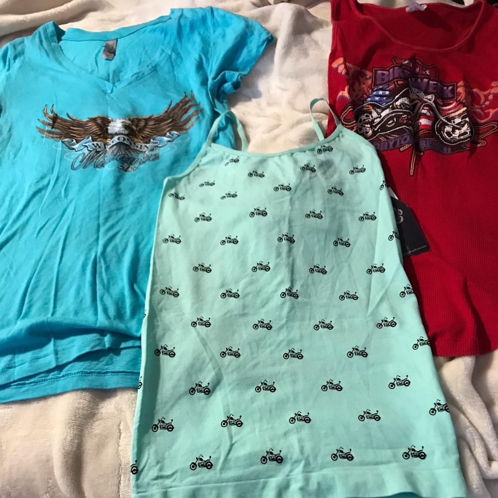 Bundle of 3 Biker Tops Sz Sm